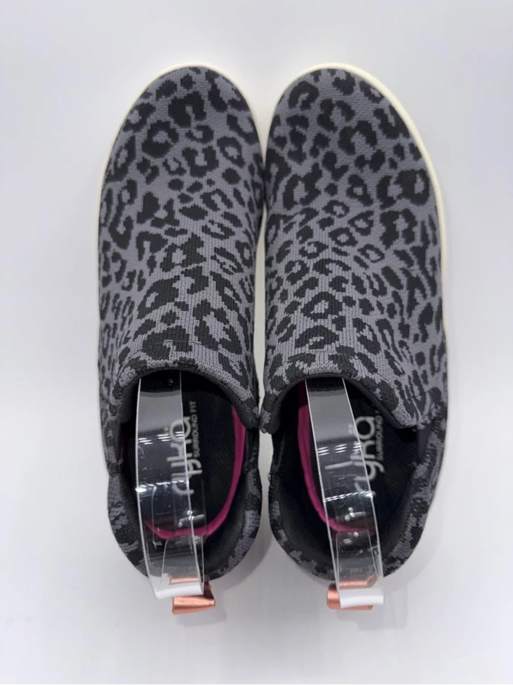 Ryka Womens Vera Animal Print Ankle Boots Size 8 Medium Slip On Surround Fit